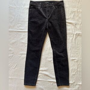 Ann Taylor Pants; Women's Size 6 Modern Skinny Velour Black Velvet Stretch Jeans